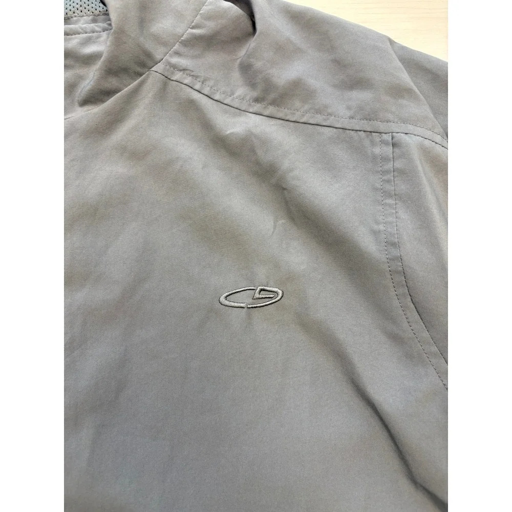 Champion Jacket Mens Medium Gray Full‎ Zip Lightweight Windbreaker Athletic